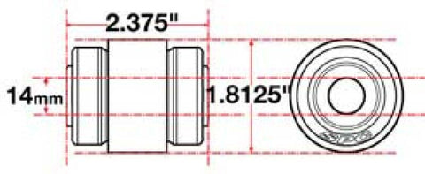 SPC Performance Flex Joint xAxis Jeep JK Rear UCA 14mm X 2 X 1.8125 - 15616