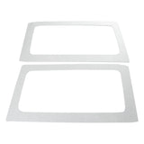 DEI 11-18 Jeep Wrangler JK 2-Door Boom Mat Rear Side Window Trim - 2 Piece - White - 50154
