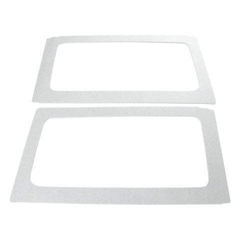 DEI 11-18 Jeep Wrangler JK 2-Door Boom Mat Rear Side Window Trim - 2 Piece - White - 50154