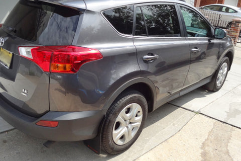 Rally Armor 16-18 Toyota RAV4 Black UR Mud Flap w/ Red Logo - MF44-UR-BLK/RD