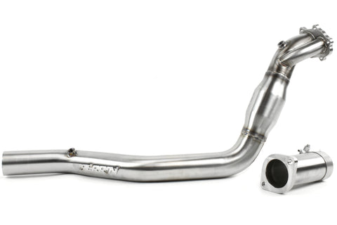 Perrin 02-14 Subaru WRX / 04-21 STI (EJ) 304SS 3in. Down Pipe w/Cat (Slip Fit Rear/Divorced WG) - PSP-EXT-210