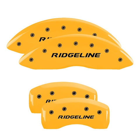 MGP 4 Caliper Covers Engraved F & R I-Vtec Yellow Finish Black Char 2010 Honda Accord Crosstour - 20211SIVTYL