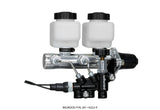 Wilwood Tandem Remote M/C Kit w L/H Bracket & Prop Valve - 1 1/8in Bore Ball Burnished - 261-14252-P