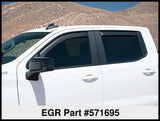 EGR 2019 Chevy 1500 Crew Cab In-Channel Window Visors - Matte - 571695