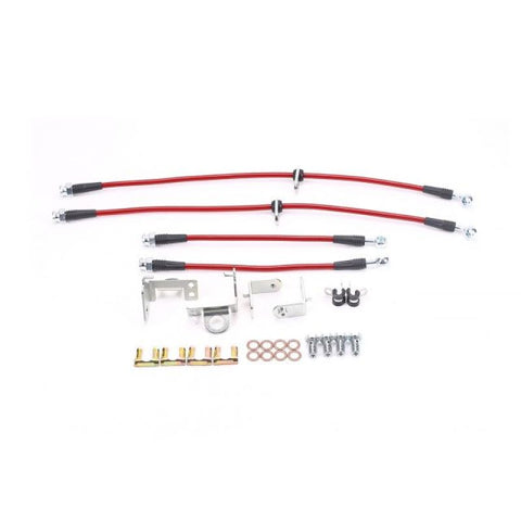 Power Stop 05-14 Ford Mustang Front & Rear SS Braided Brake Hose Kit - BH00115