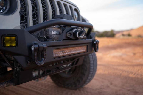 DV8 Offroad 18-23 Jeep Wrangler JL / 20-23 Jeep Gladiator JT FS-7 Mid-Width Winch Front Bumper - FBJL-07