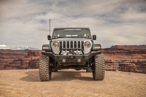 Rugged Ridge HD Bumper Full Width Front 07-18 Jeep Wrangler JK 18-20 Jeep Wrangler JL 2020 JT - 11540.31