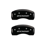 MGP 4 Caliper Covers Engraved Front & Rear EDGE/2015 Black finish silver ch - 10241SEDEBK