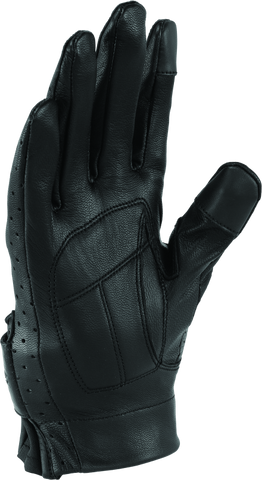 River Road Tucson Leather Perforated Gloves Black Womens - Small - 094501