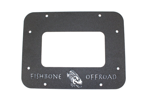 Fishbone Offroad 07-18 Jeep Wrangler JK Aluminum Tailgate Plate - Black Textured Powdercoat - FB31042