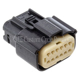 NAMZ 07-23 Touring/LiveWire Models Molex MX-150 12-Position Female Connector - Black (HD 72487-07BK) - NM-33472-1201