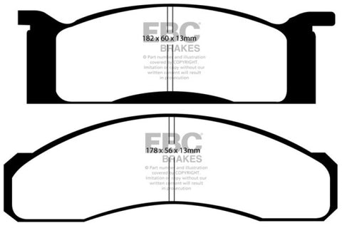 EBC 70 Ford Fairlane 4.1 Greenstuff Front Brake Pads - DP21158