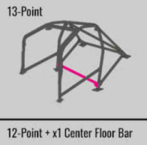 Cusco Safety21 2-Passenger 8-Point BLK DASH-ESCAPE Roll Cage Subaru GDA/GDB 01-07 (S/O/No Cancel) - 666 270 G20