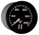 Autometer Stack 52mm 0-2000 Deg F Pro Stepper Motor Exhaust Gas Temp Gauge - Black - ST3314