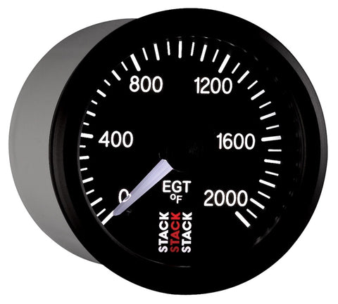Autometer Stack 52mm 0-2000 Deg F Pro Stepper Motor Exhaust Gas Temp Gauge - Black - ST3314