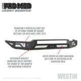Westin 15-19 Chevrolet Silverado 2500/3500 Pro-Mod Front Bumper - Textured Black - 58-41165