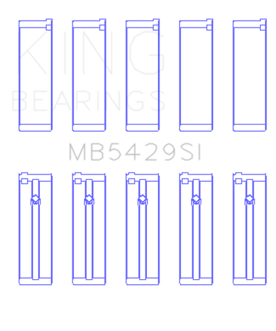 King Engine Bearings Nissan Yd22/Yd25 (Size +0.25mm) Main Bearing Set - MB5429SI0.25