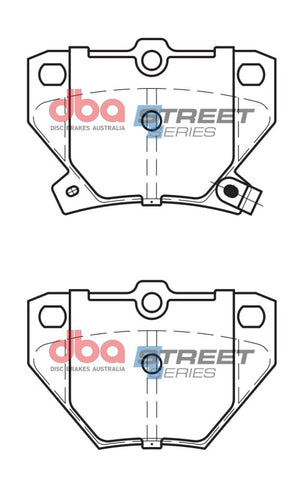 DBA 03-08 Pontiac Vibe (FWD) Rear Street Series Brake Pads - DB1429SS