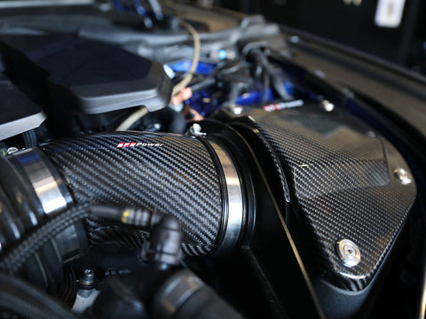 aFe Black Series Stage-2 Carbon Fiber Cold Air Intake System w/ Pro DRY S Media - 18-19 BMW M5 (F90) - 58-10005D