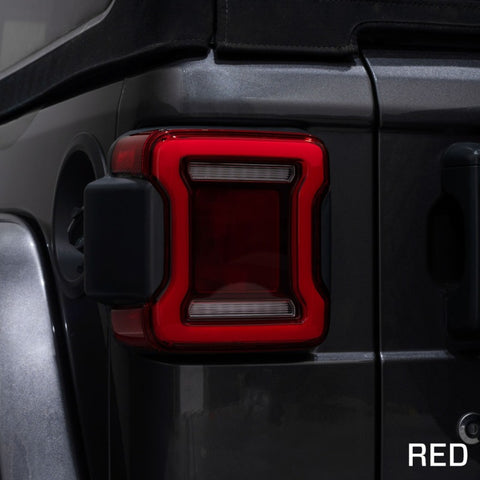 Form Lighting 2018-2023 Jeep Wrangler LED Tail Lights Red (Pair) - FL0013