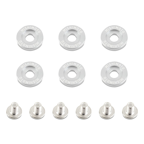 Mishimoto Large Fender Washer Kit (6pcs) - Silver - MMFW-LG-6SL