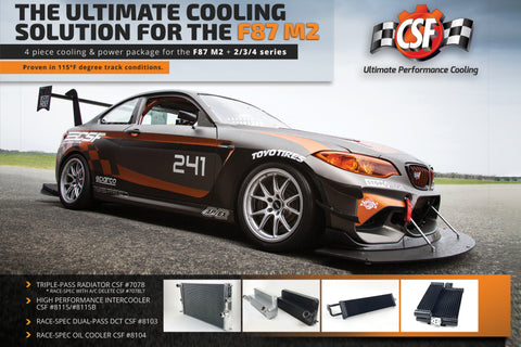 CSF 15-18 BMW M2 (F87) Race-Spec Dual Pass DCT Oil Cooler - 8103