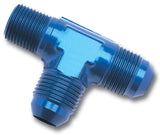 Russell Performance -8 AN to 3/8in NPT Flare to Pipe Tee On Run Fitting - 661130