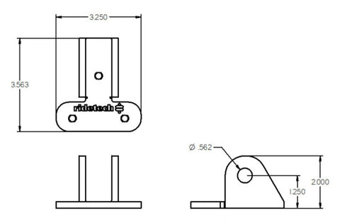Ridetech Bracket to Mount C4 Corvette ShockWave Lower Control Arm - 90000287