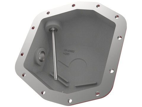 aFe 20-23 Jeep Gladiator JT (Dana M220) Pro Series Rear Differential Cover Red w/ Machined Fins - 46-71190R
