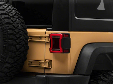 Raxiom 07-18 Jeep Wrangler JK Axial Series JL Style LED Tail Lights- BlkHousing- Red Lens - J164242