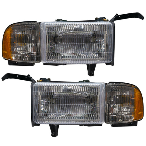 Oracle 94-02 Dodge Ram Pre-Assembled Halo Headlights - ColorSHIFT w/o Controller - 8167-334