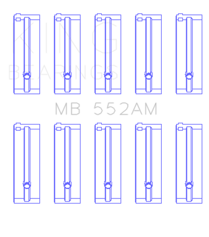 King Toyota 3T/TG / 12T / 4TG Main Bearing Set - MB552AM