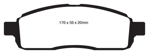 EBC 09 Ford F150 4.6 (2WD) 6 Lug Greenstuff Front Brake Pads - DP61843