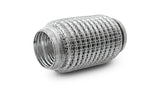 Vibrant SS Flex Coupling w/ Interlock Liner and Mesh Braid 2.25in Inlet/Outlet x 6in long - 66706