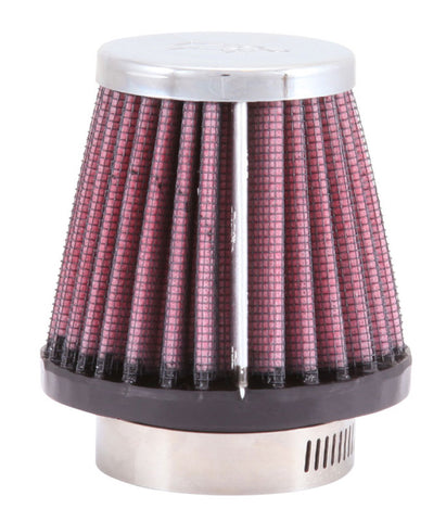 K&N Universal Chrome Filter-Round Tapered-1.688in Flange ID x 2in Top OD x 3in Base OD x 2.75in H - RC-1070