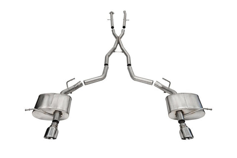 Corsa 2011-2025 Dodge Durango Xtreme 2.5in Cat-Back Dual Rear Exit w/ Single 4.5in Polished Tips - 21186