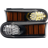 ANZO 2007-2013 Toyota Fj Cruiser LED Parking Lights Black w/ Amber Reflector - 511078