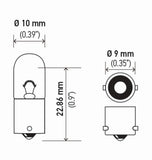 Hella Bulb 3893 12V 4W Ba9S T275 (2) - 3893TB