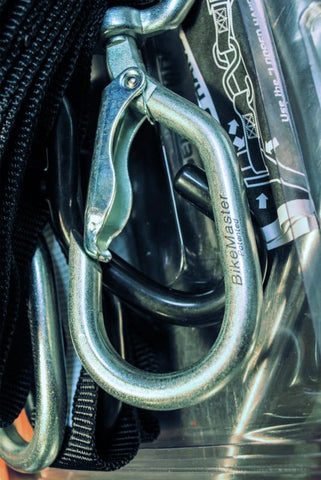 BikeMaster Tiedown 1-1/2in Swivel Softhook - Black - 100541