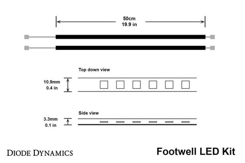 Diode Dynamics LED Footwell Kit - Red - DD0229