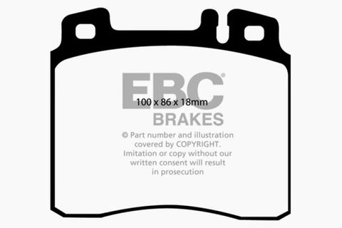 EBC 98-99 Mercedes-Benz CL500 5.0 Redstuff Front Brake Pads - DP3963C