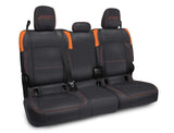 PRP Jeep Wrangler JT Rear Bench Covers - with no Armrest - Black/Orange - B055-07