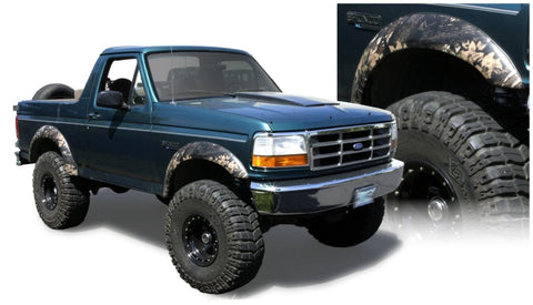 Bushwacker 92-96 Ford F-150 Styleside Extend-A-Fender Style Flares 4pc 81.0/96.0in Bed - Black - 20904-11