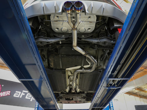 aFe Takeda 3in-2.5in 304 SS Axle-Back Exhaust w/Polished Tip 19-20 Hyundai Veloster I4-1.6L(t) - 49-37012-P