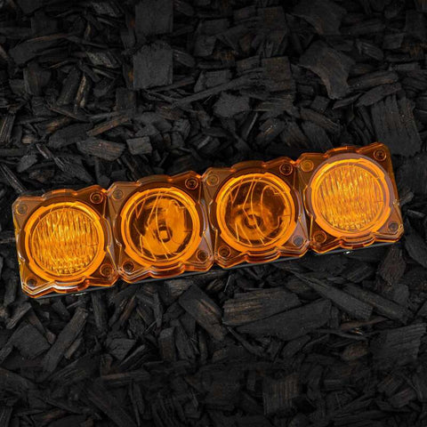 KC HiLiTES FLEX ERA LED Light Bar 10in. Light Shield - Amber (SHIELD ONLY) - 5333