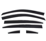 AVS 06-10 Infiniti M45 Ventvisor Low Profile Deflectors 6pc - Smoke w/Chrome Trim - 796001