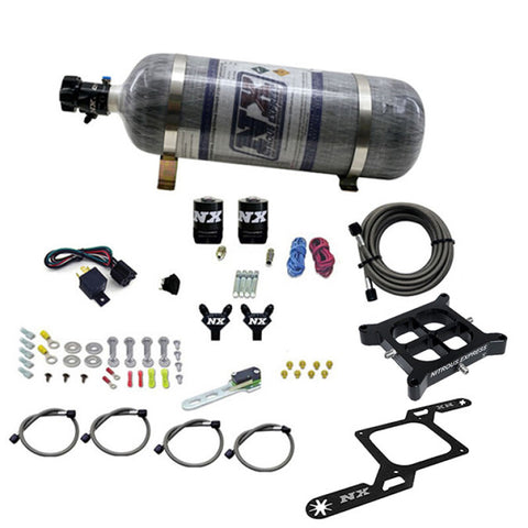 Nitrous Express 4150 Billet Crossbar Pro-Power Nitrous Kit (100-500HP) w/Composite Bottle - 60542-12