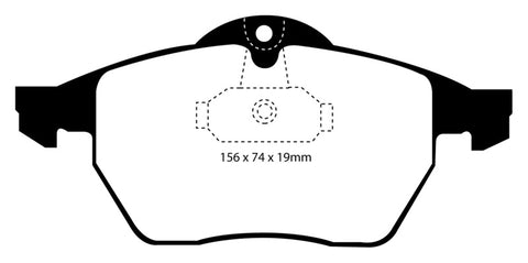 EBC 99-02 Saab 9-3 Convertible Yellowstuff Front Brake Pads - DP41062R