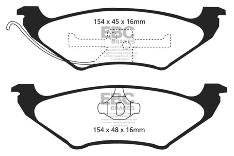 EBC 90-94 Lincoln Town Car 4.6 Ultimax2 Rear Brake Pads - UD544