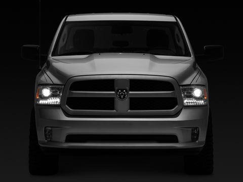 Raxiom 09-18 Dodge RAM 1500 LED Halo Headlights w/ Swtchbck Turn Signals- Chrome Hsng (Clear Lens) - R111519